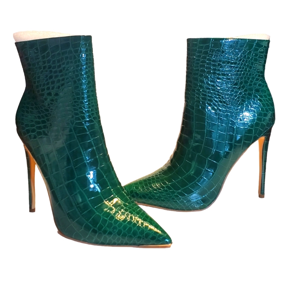 Aurotti Womens Ankle Boots (9) - Emerald Green